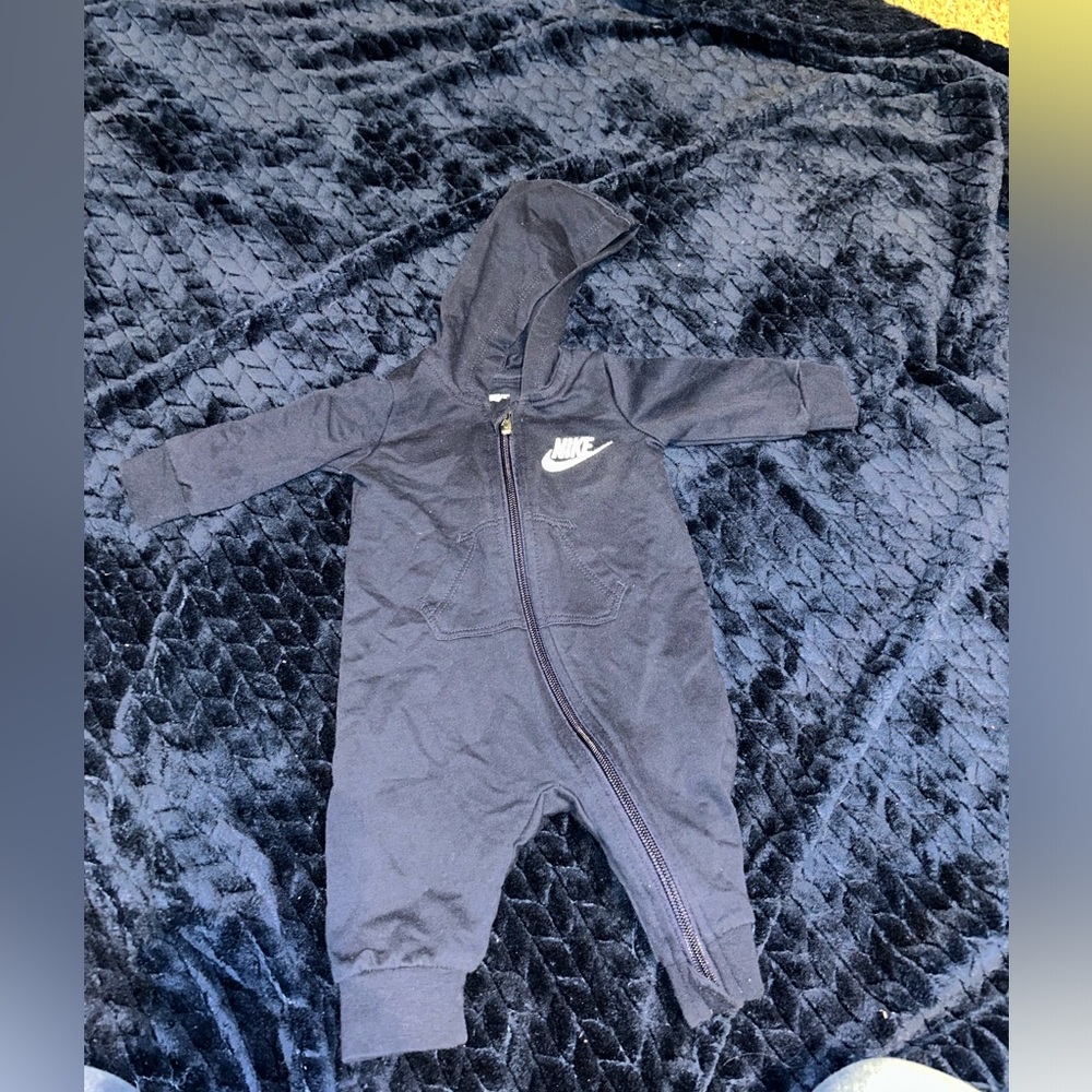Navy blue baby boy Nike romper size 3 months
